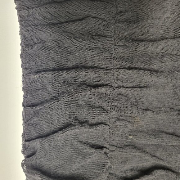 Elastic Ruched Black Skirt Netting Overlay Lined Size XS - Picture 7 of 7